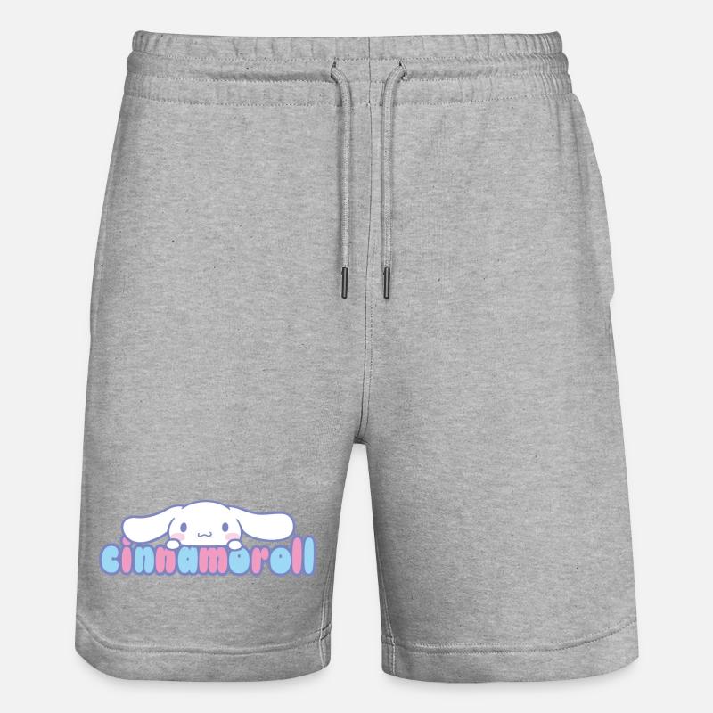 Cinnamoroll Regarde Par-dessus L'inscription - Short de jogging bio TRAINER Stanley/Stella unisexe - gris chiné