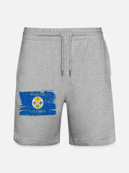 Calabrië vlag Italië vlag vrede Vintage - Stanley/Stella uniseks bio-joggingshorts Mover  - grijs gemêleerd