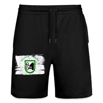 Brands Flag Italy Flag Pace Vintage - Stanley/Stella Trainer Unisex Organic Jogging Shorts - black - Front - Nik (191cm) & Marisol (170cm)