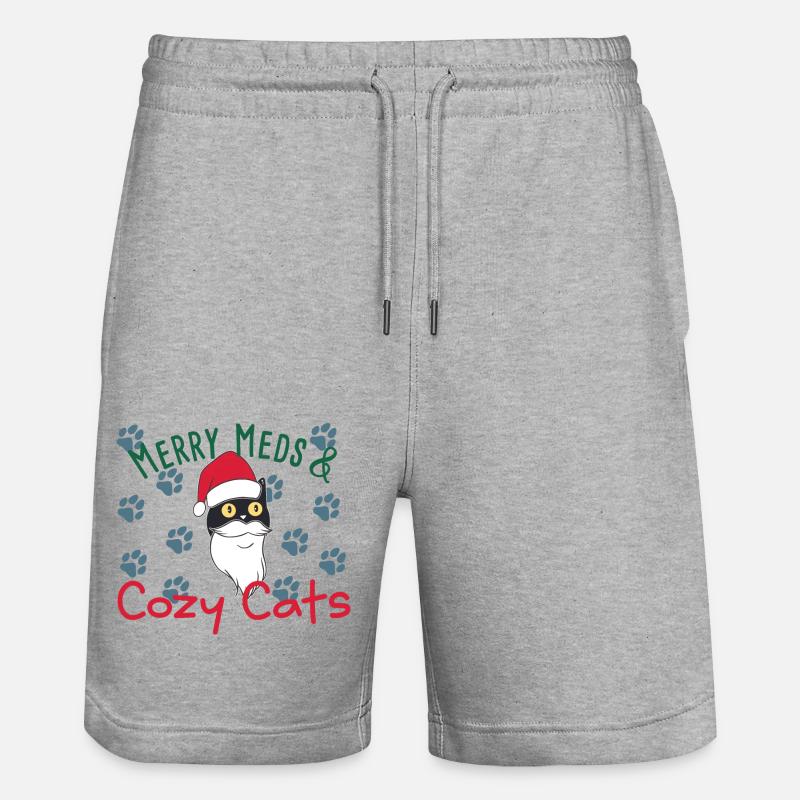 Pharmacie Noël Chats Noël - Short de jogging bio TRAINER Stanley/Stella unisexe - gris chiné