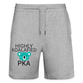 Pharmacie PKA Koalafied - Short de jogging bio TRAINER Stanley/Stella unisexe - gris chiné - Devant - Nik (191cm) & Marisol (170cm)