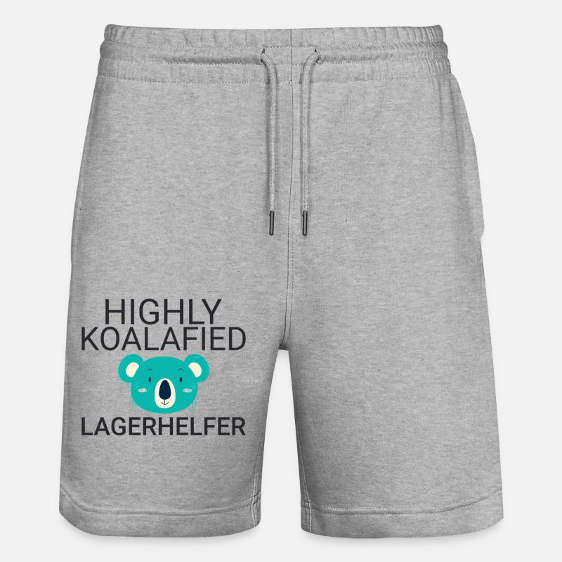 Assistante d’entrepôt Koalafied - Short de jogging bio TRAINER Stanley/Stella unisexe - gris chiné