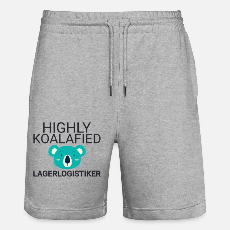 Entreprise de logistique d’entrepôt Koalafied - Short de jogging bio TRAINER Stanley/Stella unisexe - gris chiné