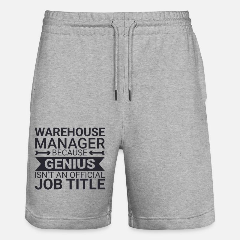 Gestionnaire d’entrepôt Genius - Short de jogging bio TRAINER Stanley/Stella unisexe - gris chiné