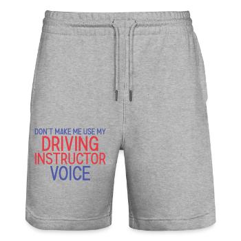 Driving Instructor Voice Drive Tutor - Stanley/Stella Trainer Unisex Organic Jogging Shorts - heather grey - Front - Nik (191cm) & Marisol (170cm)
