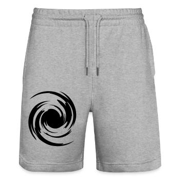 big_swirl - Stanley/Stella Unisex Bio Joggingshorts Trainer  - Grau meliert - Vorne - Nik (191cm) & Marisol (170cm)