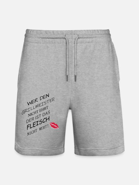 Fleisch nicht wert - Stanley/Stella Unisex Bio Joggingshorts Trainer  - Grau meliert