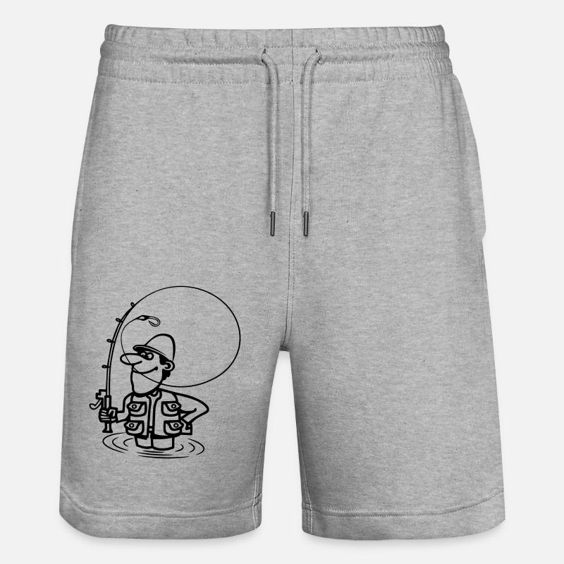 le plaisir de la pêche - Short de jogging bio TRAINER Stanley/Stella unisexe - gris chiné