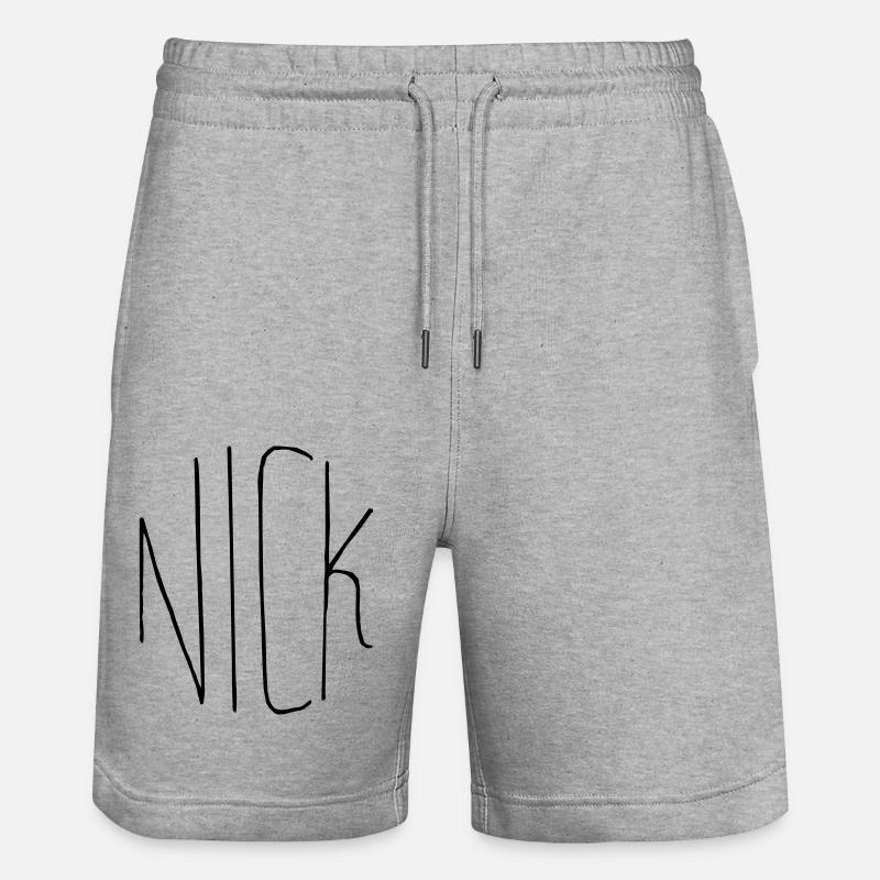 Nick Geschenk - Stanley/Stella Unisex Bio Joggingshorts Trainer  - Grau meliert