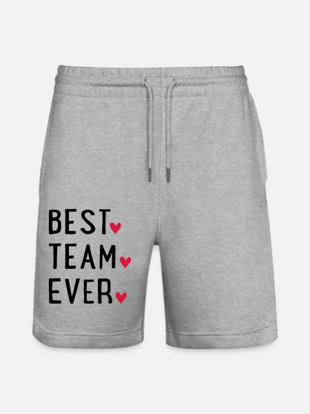 BESTTEAMEVER - Stanley/Stella Unisex Bio Joggingshorts Trainer - Grau meliert
