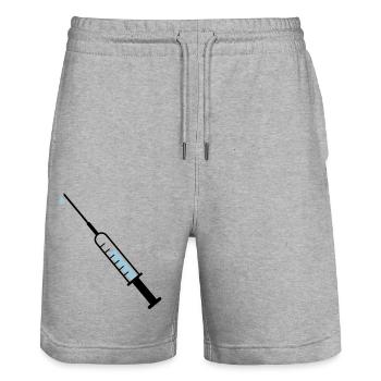 Spritze - Stanley/Stella Unisex Bio Joggingshorts Trainer  - Grau meliert - Vorne - Nik (191cm) & Marisol (170cm)