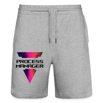 PROCESS Manager - Stanley/Stella Unisex Bio Joggingshorts Trainer  - Grau meliert - Vorne - Nik (191cm) & Marisol (170cm)