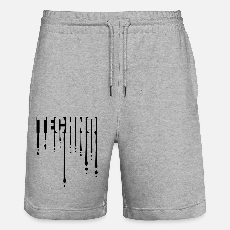 Drops Logo Techno - Short de jogging bio TRAINER Stanley/Stella unisexe - gris chiné