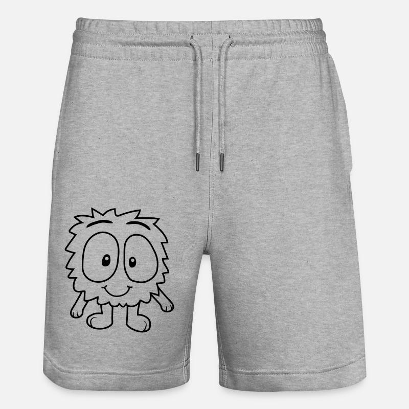 Design Monstre Mignon - Short de jogging bio TRAINER Stanley/Stella unisexe - gris chiné