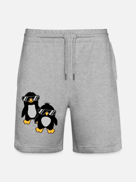 Penguins Crew 2 Amis - Short de jogging bio TRAINER Stanley/Stella unisexe - gris chiné