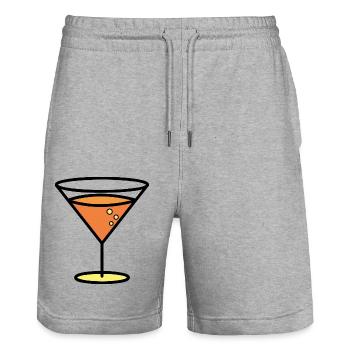 Cocktail - Short de jogging bio TRAINER Stanley/Stella unisexe - gris chiné - Devant - Nik (191cm) & Marisol (170cm)