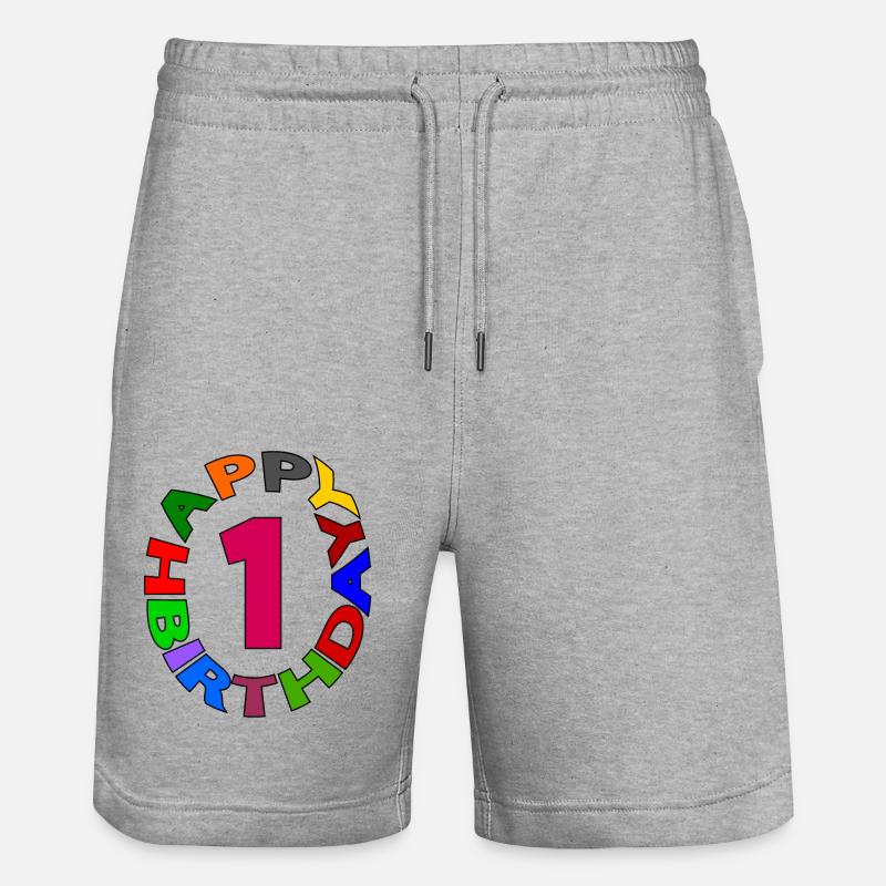 Joyeux anniversaire 1 - Short de jogging bio TRAINER Stanley/Stella unisexe - gris chiné