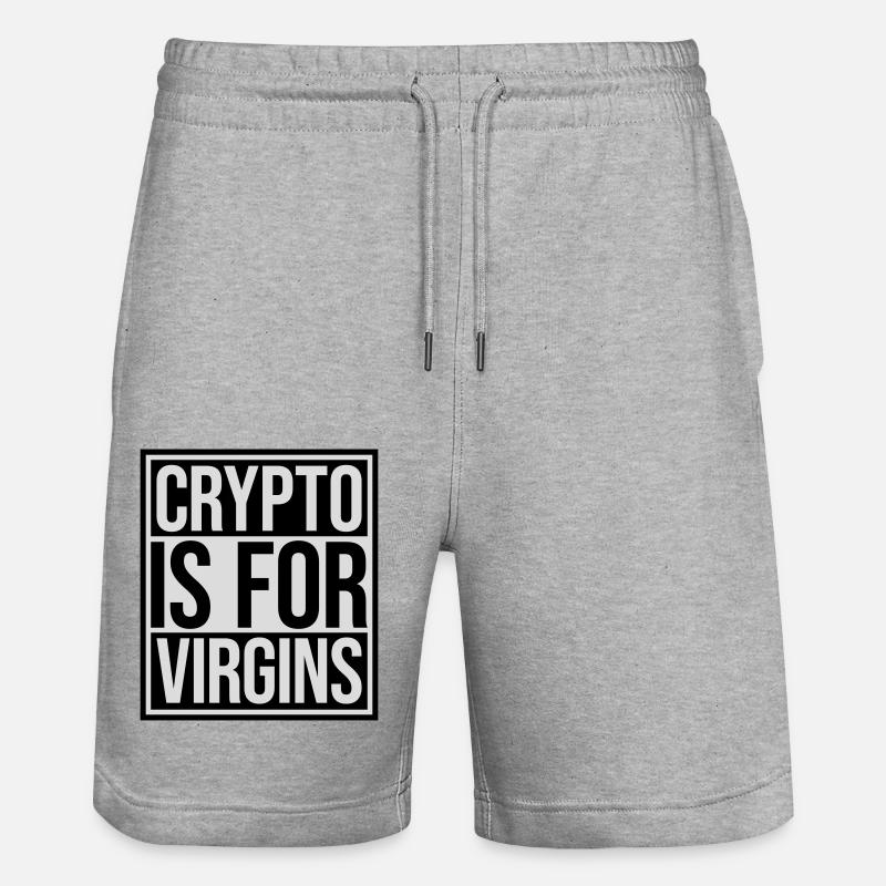 Crypto est pour les vierges - Short de jogging bio TRAINER Stanley/Stella unisexe - gris chiné