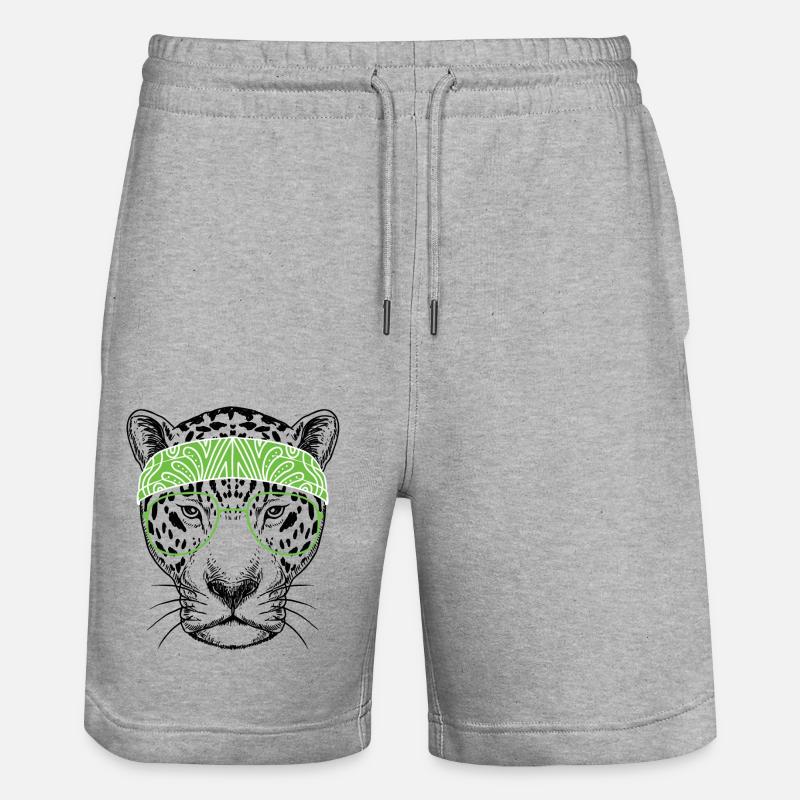 Léopard - Short de jogging bio TRAINER Stanley/Stella unisexe - gris chiné