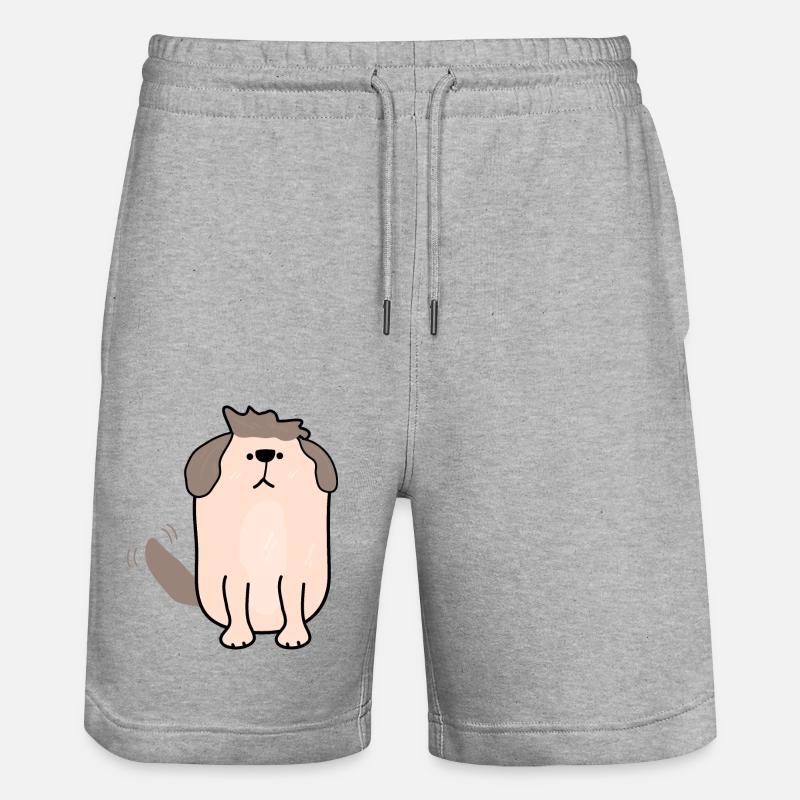 Charmant chiot de compagnie - Short de jogging bio TRAINER Stanley/Stella unisexe - gris chiné