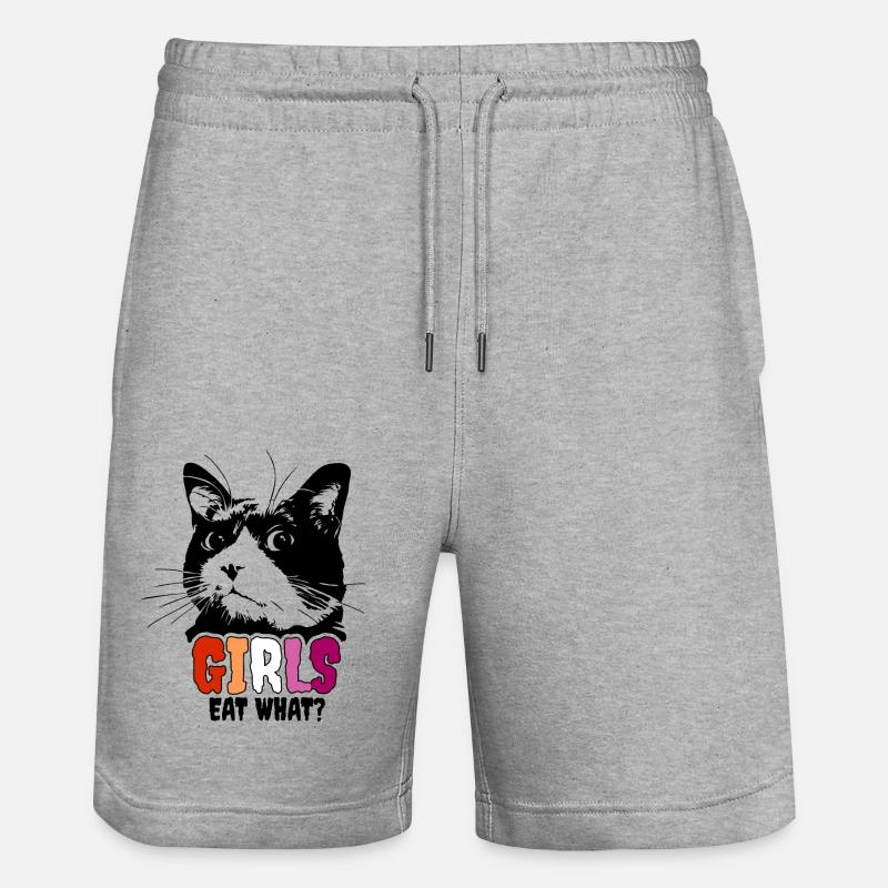 Les filles mangent quelque chose - Short de jogging bio TRAINER Stanley/Stella unisexe - gris chiné