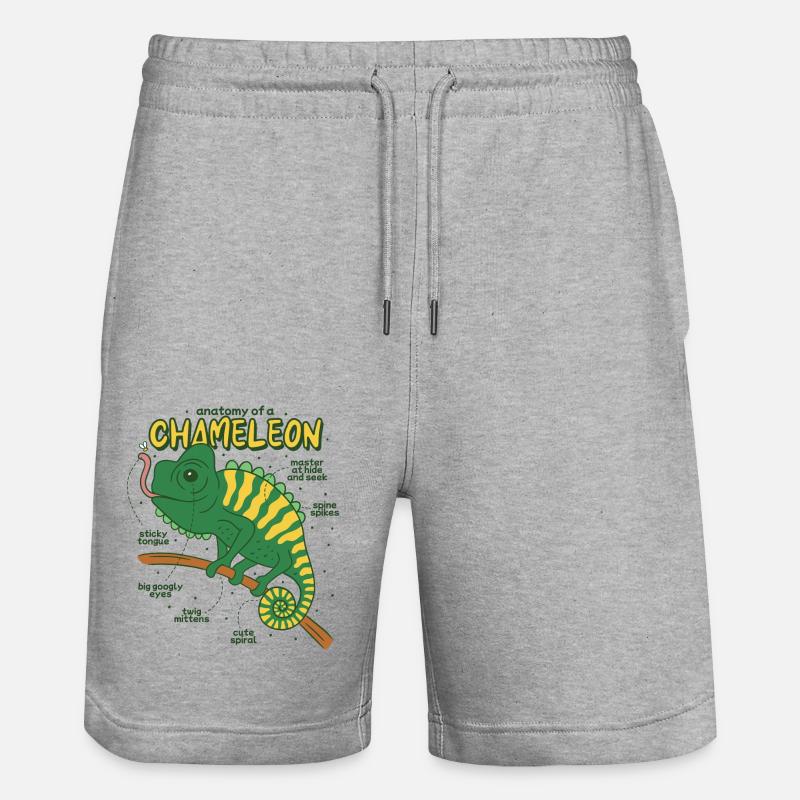 Anatomie d’un caméléon - Short de jogging bio TRAINER Stanley/Stella unisexe - gris chiné