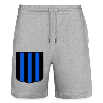 Bleu-noir - Short de jogging bio TRAINER Stanley/Stella unisexe - gris chiné - Devant - Nik (191cm) & Marisol (170cm)