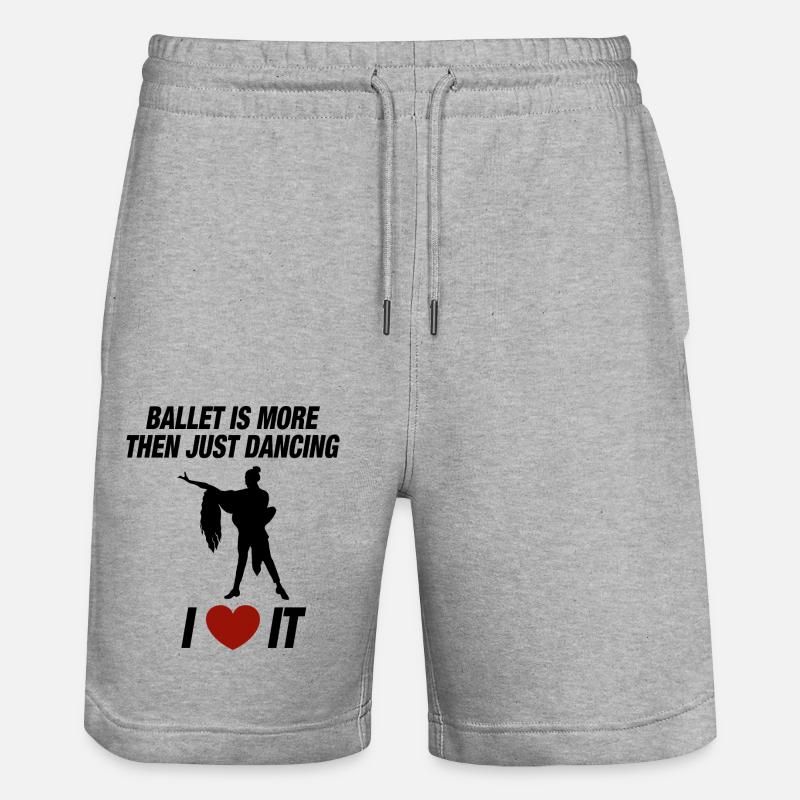 Dancing Dance Music - Stanley/Stella Unisex Bio Joggingshorts Trainer  - Grau meliert