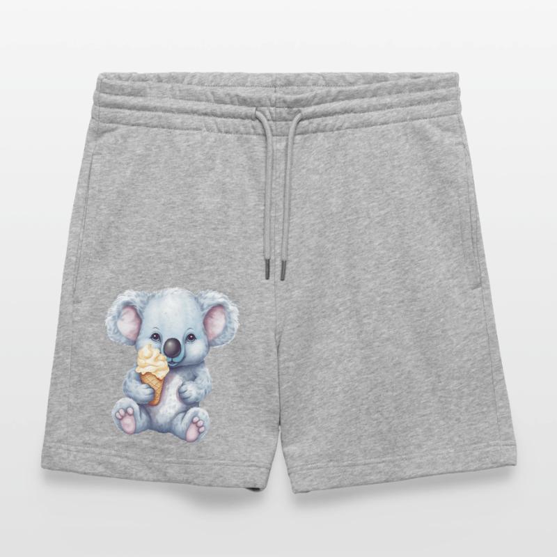 Süßer Comic Koala mit Vanille Softeis Stanley/Stella Unisex Bio Joggingshorts Trainer 