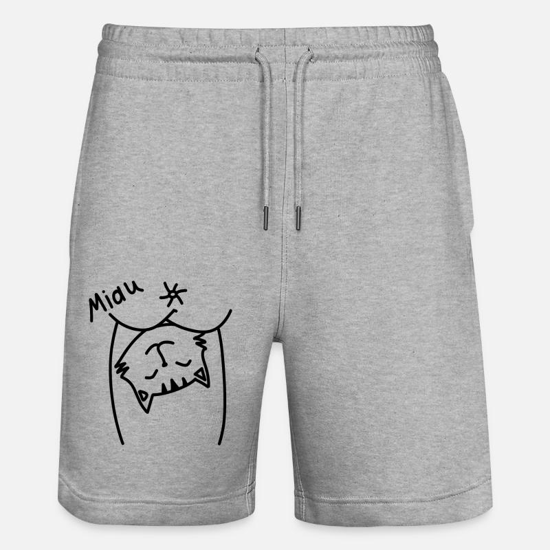 Miaou - Short de jogging bio TRAINER Stanley/Stella unisexe - gris chiné