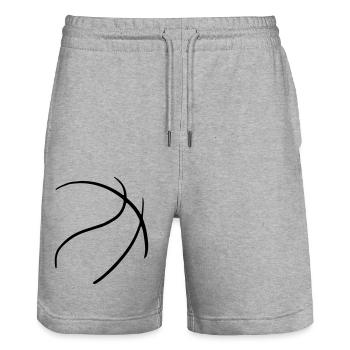 Basketball 48 - Stanley/Stella Unisex Bio Joggingshorts Trainer  - Grau meliert - Vorne - Nik (191cm) & Marisol (170cm)