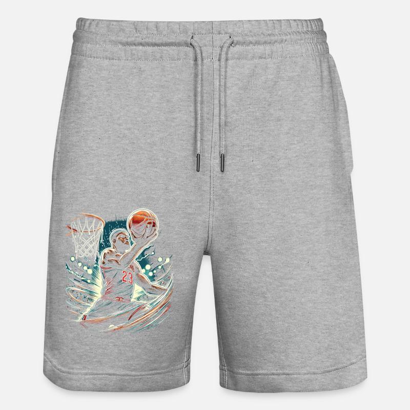 Basketteur - Short de jogging bio TRAINER Stanley/Stella unisexe - gris chiné