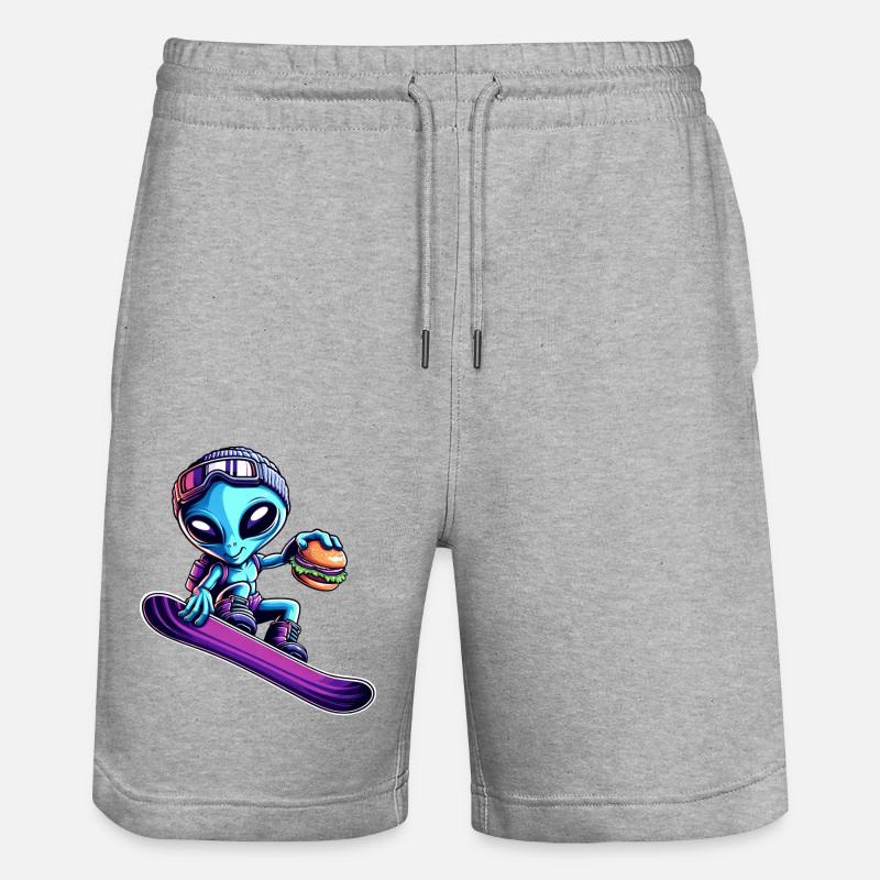 Alien Snowboard Hamburg Aventure - Short de jogging bio TRAINER Stanley/Stella unisexe - gris chiné