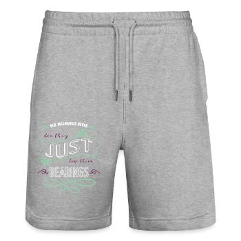 joke baseballshirt automobile baseballgift cool - Stanley/Stella Unisex Bio Joggingshorts Trainer  - Grau meliert - Vorne - Nik (191cm) & Marisol (170cm)