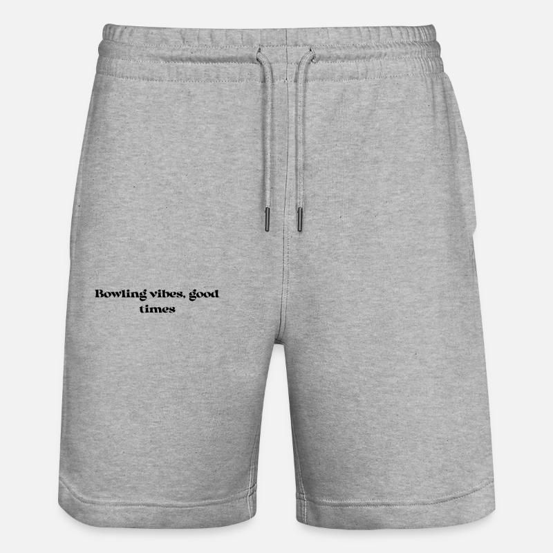 Bowling - Bowling vibes, good times - Short de jogging bio TRAINER Stanley/Stella unisexe - gris chiné