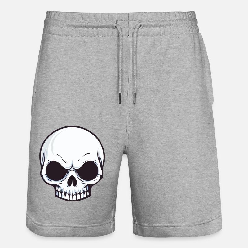 tête de crâne - Short de jogging bio TRAINER Stanley/Stella unisexe - gris chiné