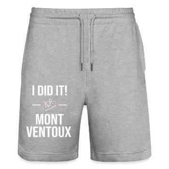 Cycling vélo Mont Ventoux - Short de jogging bio TRAINER Stanley/Stella unisexe - gris chiné - Devant - Nik (191cm) & Marisol (170cm)