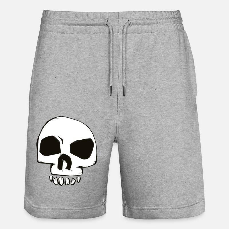 skull - Short de jogging bio TRAINER Stanley/Stella unisexe - gris chiné