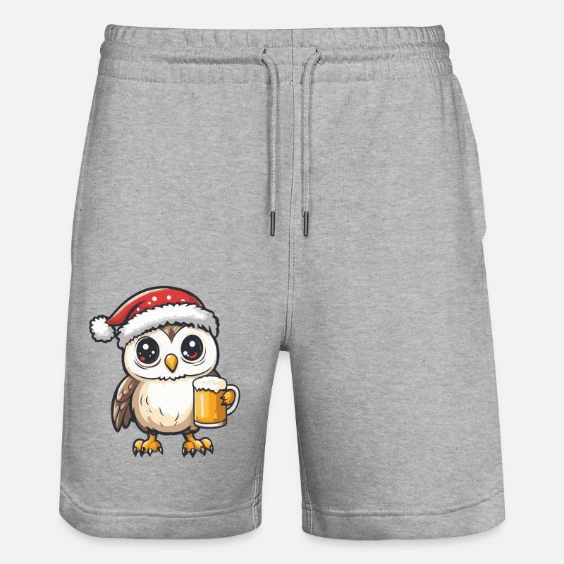 Bière de Noël Owl - Short de jogging bio TRAINER Stanley/Stella unisexe - gris chiné