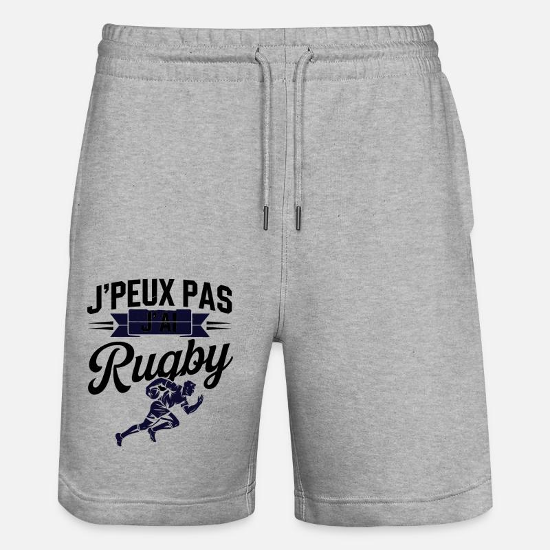 J'peux pas j'ai rugby - Short de jogging bio TRAINER Stanley/Stella unisexe - gris chiné