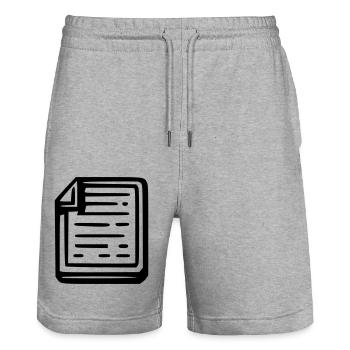 Notizen - Stanley/Stella Unisex Bio Joggingshorts Trainer  - Grau meliert - Vorne - Nik (191cm) & Marisol (170cm)