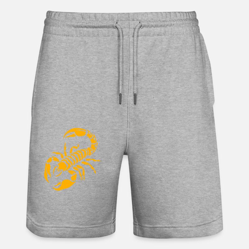 scorpion - Stanley/Stella Trainer Unisex Organic Jogging Shorts - heather grey