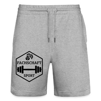Fachschaft Sport - Stanley/Stella Unisex Bio Joggingshorts Trainer  - Grau meliert - Vorne - Nik (191cm) & Marisol (170cm)