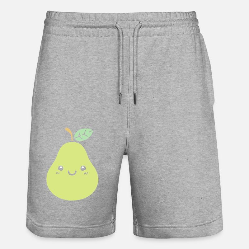 Birne - Stanley/Stella Unisex Bio Joggingshorts Trainer - Grau meliert