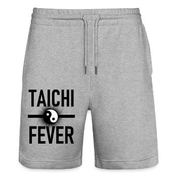 Taichi Fieber Luxus - Stanley/Stella Unisex Bio Joggingshorts Trainer  - Grau meliert - Vorne - Nik (191cm) & Marisol (170cm)