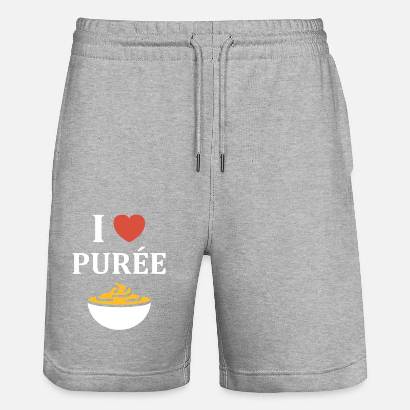 Purée - Short de jogging bio TRAINER Stanley/Stella unisexe - gris chiné