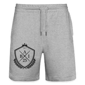 abi 25 - Stanley/Stella Unisex Bio Joggingshorts Trainer  - Grau meliert - Vorne - Nik (191cm) & Marisol (170cm)