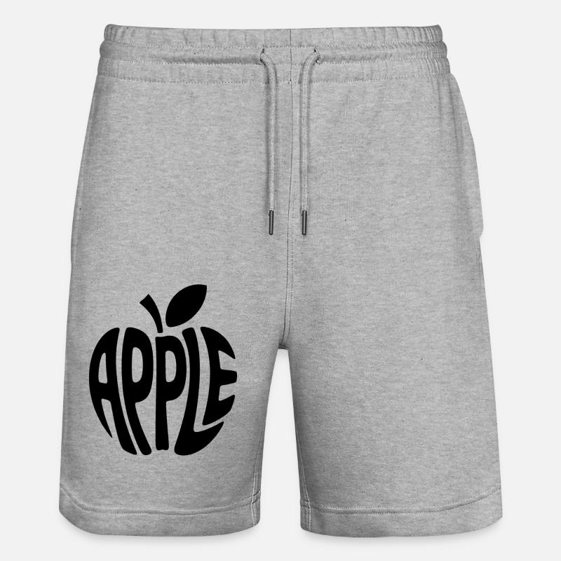 Pomme - Logo Cool Fruit - Short de jogging bio TRAINER Stanley/Stella unisexe - gris chiné