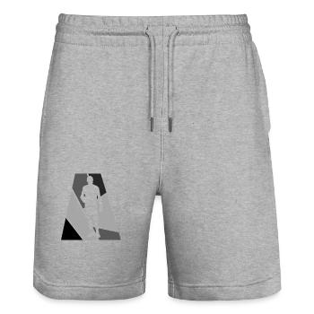 Boxkampf Boxer Boxen - Stanley/Stella Unisex Bio Joggingshorts Trainer  - Grau meliert - Vorne - Nik (191cm) & Marisol (170cm)