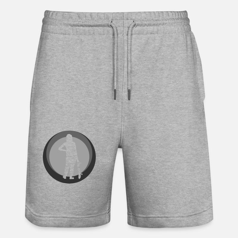 Skateboard Skateboard Skateboard Patinage - Short de jogging bio TRAINER Stanley/Stella unisexe - gris chiné